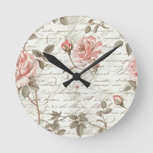 バラ金ゴールドペンダントウォッチ ラウンド壁時計 (正面)