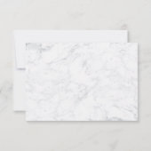 バラ金ゴールドホイルカスタム大理石感謝していユー結婚ズ サンキューカード (裏面)