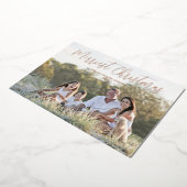 バラ金ゴールドホイルメリーメリークリスマスエレガント 箔シーズンカード (回転した状態)