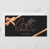 バラ金ゴールドホイルリボン黒ロゴギフト券 (正面)