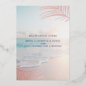 バラ金ゴールドホイ実在ルビーチスウィート16th誕生日フォイ 箔招待状 (裏面)