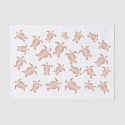 バラ金ゴールドホワイトウミガメ 薄葉紙 (正面)