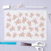 バラ金ゴールドホワイトウミガメ 薄葉紙 (クラフト)