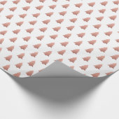 バラ金ゴールドホワイトクリスマスツリーパターンフェスティバル ラッピングペーパー (角)