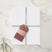 バラ金ゴールドホワイトグラムティンセルストライプギフトラベル ギフトタグ (より糸付き)