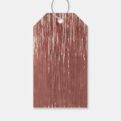 バラ金ゴールドホワイトグラムティンセルストライプギフトラベル ギフトタグ (裏面)