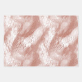 バラ金ゴールドホワイトスネークスキン ラッピングペーパーシート (正面)