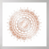 バラ金ゴールドホワイトダマスクマンダラ ポスター (正面)