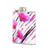 *~*バラ金ゴールドホワイトピンクラベンダーポピーパターン フラスク (左)