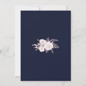 バラ金ゴールドホワイトフラワーフレームブライダルシャワー 招待状 (裏面)