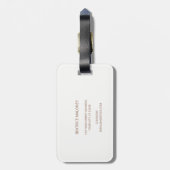 バラ金ゴールドホワイトフローラマンダラモノグラム ラゲッジタグ (裏面縦)