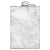 バラ金ゴールドホワイトマーブルトレンディーテンプレート エレガント フラスク (裏面)
