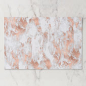 バラ金ゴールドホワイトマーブルパターン ペーパーパッド (正面)