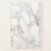 バラ金ゴールドホワイトマーブルモノグラモダンム プランナー手帳 (裏面)