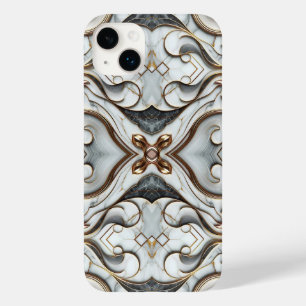 バラ金ゴールドホワイトマーブルラグジュアリーグラム Case-Mate iPhone 14 PLUSケース