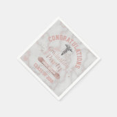 バラ金ゴールドホワイトマーブル2018ナース卒業パーティー スタンダードカクテルナプキン (角)