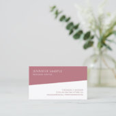 バラ金ゴールドホワイトモダンテンプレート 名刺 (スタンド正面)