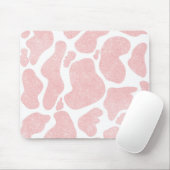 バラ金ゴールドホワイトラージカウスポットアニマルプリント マウスパッド (マウス)