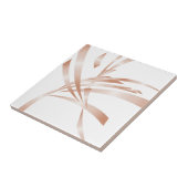 バラ金ゴールドホワイト抽象芸術アート タイル (側面)