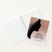 バラ金ゴールドボスレディやる気を起こさせる引用文あなたの名前 ノートブック (内部)