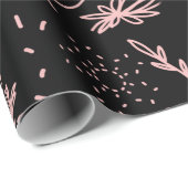 バラ金ゴールドボタニカルドールパターン ラッピングペーパー (ロールコーナー)