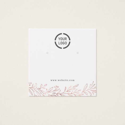 バラ金ゴールドボタニカルロカスタムゴのイヤリングディスプレイ (正面)