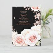 バラ金ゴールドボホカスタム40th誕生日 招待状 (スタンド正面)