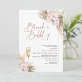 バラ金ゴールドボホドライフローラパンパブライダルシャワー 招待状 (スタンド正面)