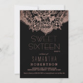 バラ金ゴールドボホフローラマンダラスウィート16パーティー 招待状 (正面)