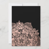 バラ金ゴールドボホフローラマンダラスウィート16パーティー 招待状 (裏面)