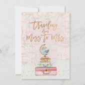 バラ金ゴールドボホ恋しく思旅行へミセス・ブライダルシャワー 招待状 (裏面)