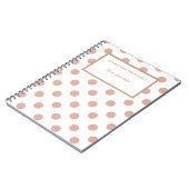 バラ金ゴールドポカドットノートブック ノートブック (左側)