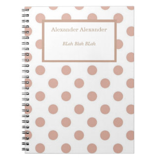 バラ金ゴールドポカドットノートブック ノートブック