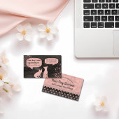 バラ金ゴールドポープリントドッグトリマーアポイントメントカード 名刺