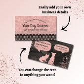 バラ金ゴールドポープリントドッグトリマーアポイントメントカード 名刺