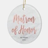 バラ金ゴールドマトロンパーソナライズされたフェイク大理石 セラミックオーナメント (左)