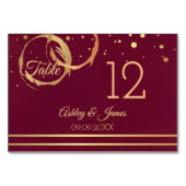 バラ金ゴールドマルサラワイン汚れテーブル番号カード テーブルナンバー (裏面)