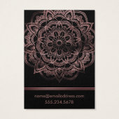 バラ金ゴールドマンダラオーバーブラックイヤリングディスプレイカード (裏面)