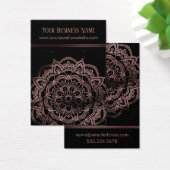 バラ金ゴールドマンダラオーバーブラックイヤリングディスプレイカード (デスク)