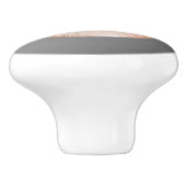 バラ金ゴールドマンダラグレイさくらんぼブロッサムフローラ セラミックノブ (側面)