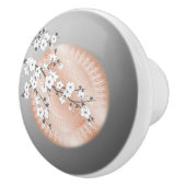 バラ金ゴールドマンダラグレイさくらんぼブロッサムフローラ セラミックノブ (右)