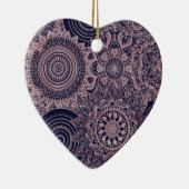 バラ金ゴールドマンダラコレクションブルーデザイン セラミックオーナメント (右)