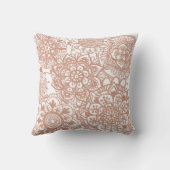 バラ金ゴールドマンダラパターン装飾用クッション クッション (裏面)