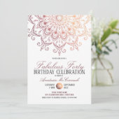 バラ金ゴールドマンダラファブラス40誕生日パーティー 招待状 (スタンド正面)