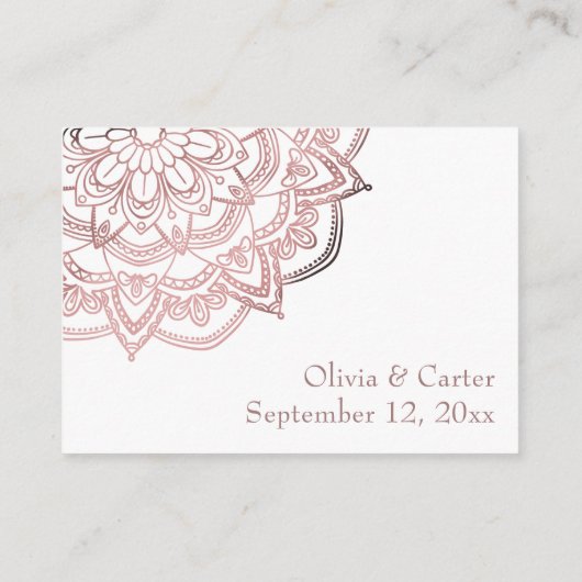 バラ金ゴールドマンダラホワイト宿泊施設インサートカード エンクロージャーカード (裏面)