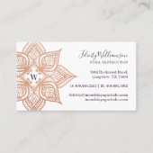 バラ金ゴールドマンダラ&ダークパープルプラムモノグラム 名刺 (正面)