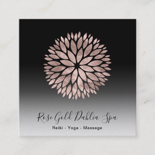 ~バラ金ゴールドマンダラDahliaフローラAP2 スクエア名刺 (正面)