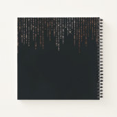 バラ金ゴールドマーキーパーソナライズされた ノートブック (裏面)