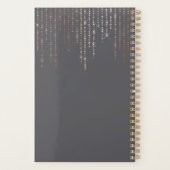 バラ金ゴールドマーキーパーソナライズされた プランナー手帳 (裏面)