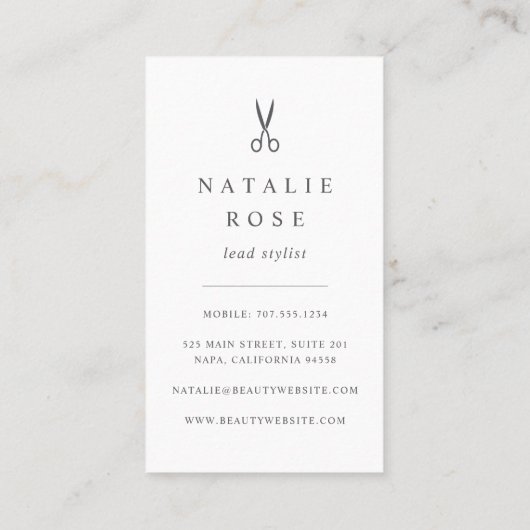 バラ金ゴールドマーキーヘアスタイリスト 名刺 (裏面)